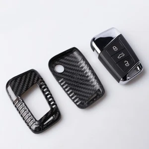 Carbon Schlüssel Cover passend für VW Arteon T-Roc Tiguan Touareg Golf 7 LCI B8 - Bild 1 von 10