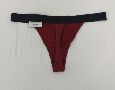 DKNY Mujer Tanga Ropa Interior Granate/Negro Estilo Mediano DK5004 Paquete de 4 AC7 Foto 1 de 2