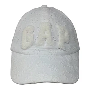 Gap Kids Stretch Strapback Hat White Small/Medium Eyelet Lined - Picture 1 of 8
