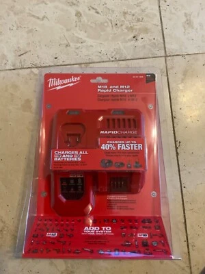 Milwaukee M12 and M18 Rapid Battery Charger 48-59-1808 New Foto 1 de 2