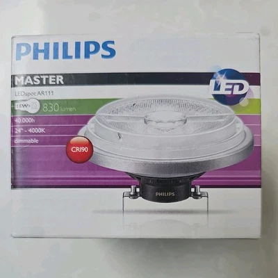 PHILIPS Master LED AR111 12V 14.8W (75W) 24 Deg 3000K RA95 Dimmable - Image 1 of 2