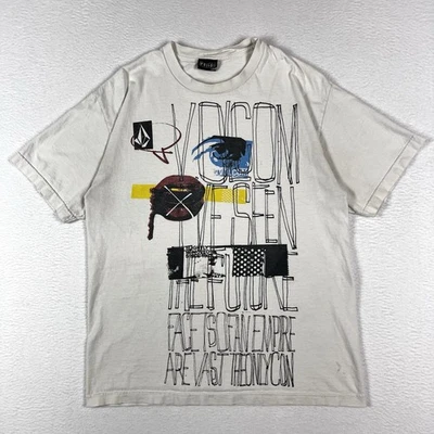 Y2K Vintage Volcom T-shirt Mens Size Large Big Logo Front Skater Surfer AOP Rare - Image 1 of 4