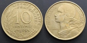 Coin France - 1969 - 10 centimes Marianne (N1506) - Picture 1 of 3