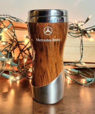 Mercedes Benz Wood Grain Tumbler Coffee Mug16 OZ   - Image 1 of 4