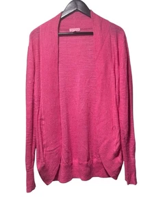 Lilly Pulitzer Amelia Cardigan Sweater Size XL Pink Open Front Viscosse Blend - Picture 1 of 8