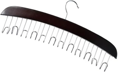 2 Pack Belt Tie Organizer with 12 Hooks Bra Organizer Hangers for Closet Black - Image 1 of 4