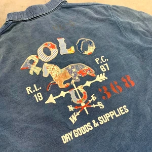 Ralph Lauren Polo Country Sportsman Caballo Edredón Retazos Camisa Occidental Azteca L - Imagen 1 de 12