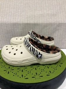 Crocs Classic Lined Animal Remix Print/Bone Damen 9/Herren 7 207842-2Y9 - Bild 1 von 5