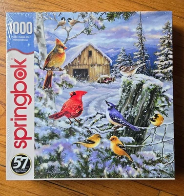 Запечатанный/нераспечатанный новый в коробке Пазл Springbok 1000 штук Морозная Утренняя Песня США - Изображение 1 из 4