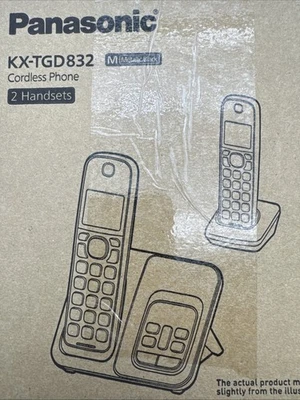 Panasonic | KX-TGD832M | Two (2) Handset Answering Machine Black Expandable - Image 1 of 4