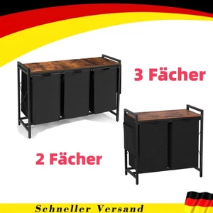 Wäschekorb 2/3 Fächer Wäschesammler mit Ablage Wäschebox Wäschebehälter Wäsche - Bild 1 von 22