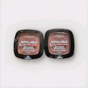 2 L'Oreal Paris Infallible up to 24H Fresh Wear Soft Matte Bronzer 550 Deep Dark - Picture 1 of 4