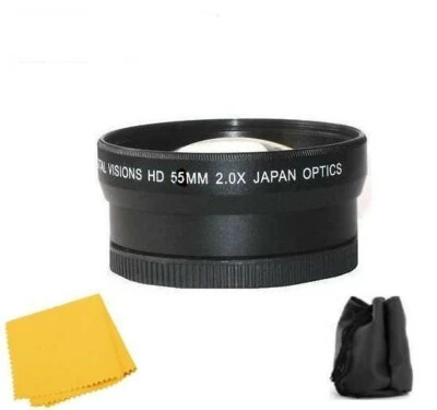 55mm 2X Telephoto Lens for Fujifilm Finepix S5600 S5500 S5200 S5100 S5000 S3100 - Image 1 of 4