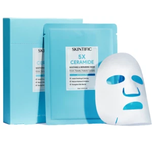 SKINTIFIC Anti-Aging 5X Ceramides Calming Mask Hyaluronic Soothing Mask 10 Sheet - Picture 1 of 10