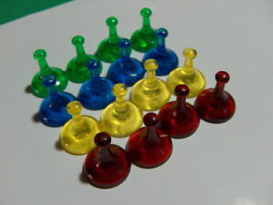  Sorry Game Replacement Tokens Pawns Movers 16 Pieces red green yellow blue