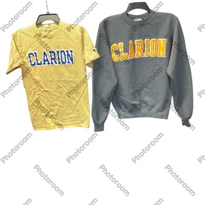 (Set) Champion Clarion University Sweatshirt & T-Shirt Erwachsene Unisex XS/S Vintage - Bild 1 von 8