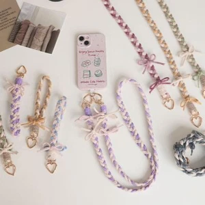 Handmade Phone Lanyard Bowknot Crossbody Bag Strap New Phone Wrist Strap - Photo 1 sur 18