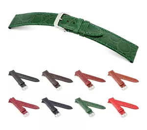 RIOS1931 Crocodile Style Watch Band "Brazil", 16-22 mm, 8 colors, new! - Picture 1 of 10