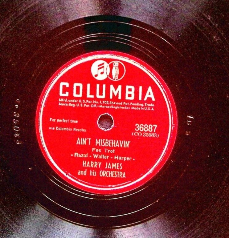 HARRY JAMES AND HIS ORCHESTRA – AIN'T MISBEHAVIN'/9:20 SPECIAL	78 RPM 802 Foto 1 de 3