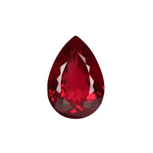 33 Carat Imitation Pear Shape Red Color Sri Lanka Ruby Gemstone for Rings - Picture 1 of 7