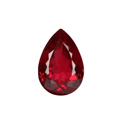 33 Carat Imitation Pear Shape Red Color Sri Lanka Ruby Gemstone for Rings - Image 1 of 4