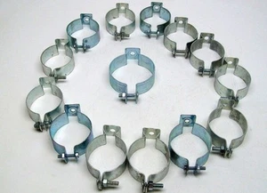 (13) NEW #6 2-1/2" & (1) NEW #7 3" CONDUIT METAL HANGER CLAMP - Picture 1 of 5