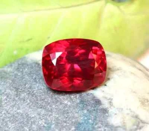 EGL Certified 8 Ct Natural Blood Red Ruby Burma Cushion Cut Loose Gemstone +Gift - Imagen 1 de 6