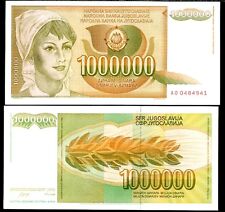 4RW 09MAR YUGOSLAVIA 1000000 DINARA 1989  P UNC CONDITION 99