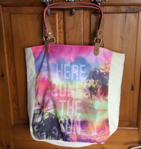 Beach Bag by Accessorize "Here comes the Sun" Multicoloured
