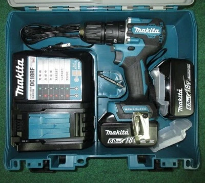 Makita HP487DRGX 18V Brushless Vibration Driver Drill Compact Body Full Set - Image 1 of 4