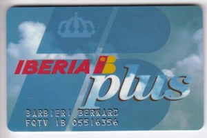 CARTE / CARD AVION AIRLINES .. ESPAGNE IBERIA PLUS SOLAIC SYSTEM +N° MAGNETIQUE - Imagen 1 de 2