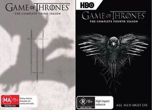 Game Of Thrones: Season 3 + 4 DVD TV SERIES R4 - Picture 1 of 3