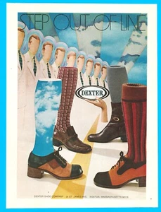 Dexter Shoe Company 1972 anuncio impreso vintage Boston interés gay moda para hombre - Imagen 1 de 4
