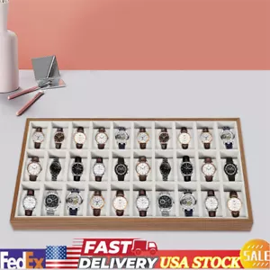 30 Slots Storage Watch Box Display Case Waterproof Jewelry Bracelet Holder Box - Picture 1 of 13