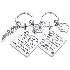 2X When Tomorrow...In Memory Of Pet Dog Keyring Memorial Angel Wing Keychain