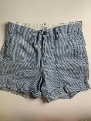 gap caqui corto mujer 2 bolsillos azul rayas excelente estado Foto 1 de 4