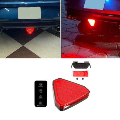 1PC Car Triangle Lights Rear Brake Light Stop Safety Remote Lamp For JDM BBA 12V - Image 1 of 4