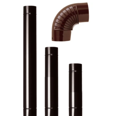 curva gomito 90° Ø 15 cm acciaio smaltato nero per tubi stufa stufe camino - Immagine 1 di 2