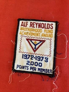 Vintage Alf Reynolds Brotherhood Fund Achievement Award 1972-1973 Patch - Bild 1 von 4