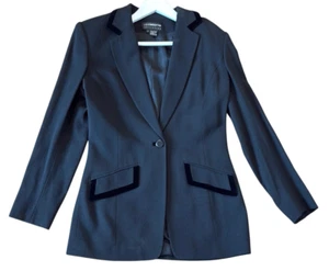 Liz Claiborne Collection Vintage 100% wool velvet trim blazer 6 - Picture 1 of 9