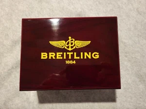 ℬ Breitling Watch Solid Piano Wood Collector Presentation Box Storage Display - Picture 1 of 16