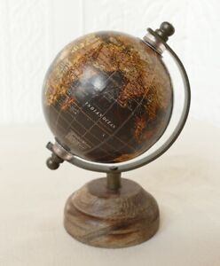 Mini Globus Antik Look Maritim Dekoration Weltkugel Atlas Weltkarte Nostalgie