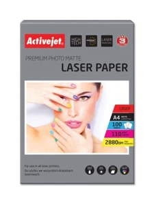 5901443100027 Activejet AP4-110M100L Matowy papier fotograficzny do drukarek laserowych; A4; 100 - Zdjęcie 1 z 1