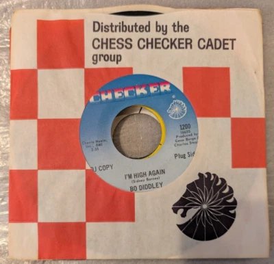 Bo Diddley I'm High Again / Another Sugar Daddy Checker 1200 1968 почти как новая промо - Изображение 1 из 3
