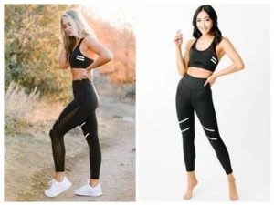 SZ 4 ZYIA Active Black reflective Light N Tight Leggings - Picture 1 of 3