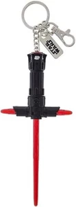 Disney Parks Star Wars Red Lightsaber Kylo Ren Keychain Key Ring Brand New - Picture 1 of 2