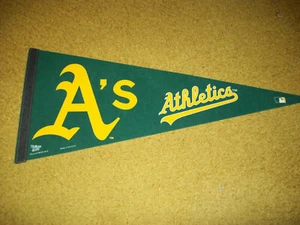Oakland Athletics Felt Pennant 12" x 30" with soft plastic protective sleeve - Picture 1 of 3