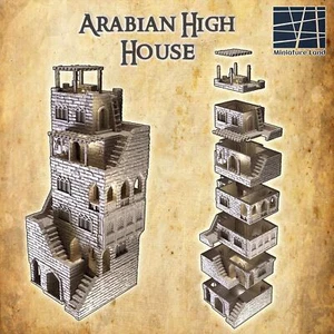 Desert High House | Modelo de terreno a escala 28 mm | D&D TTRPG jugable impreso en 3D Bui - Imagen 1 de 7