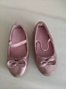 Toddler Girl Carter's Pink Dress Shoes Bow Flats Size 6