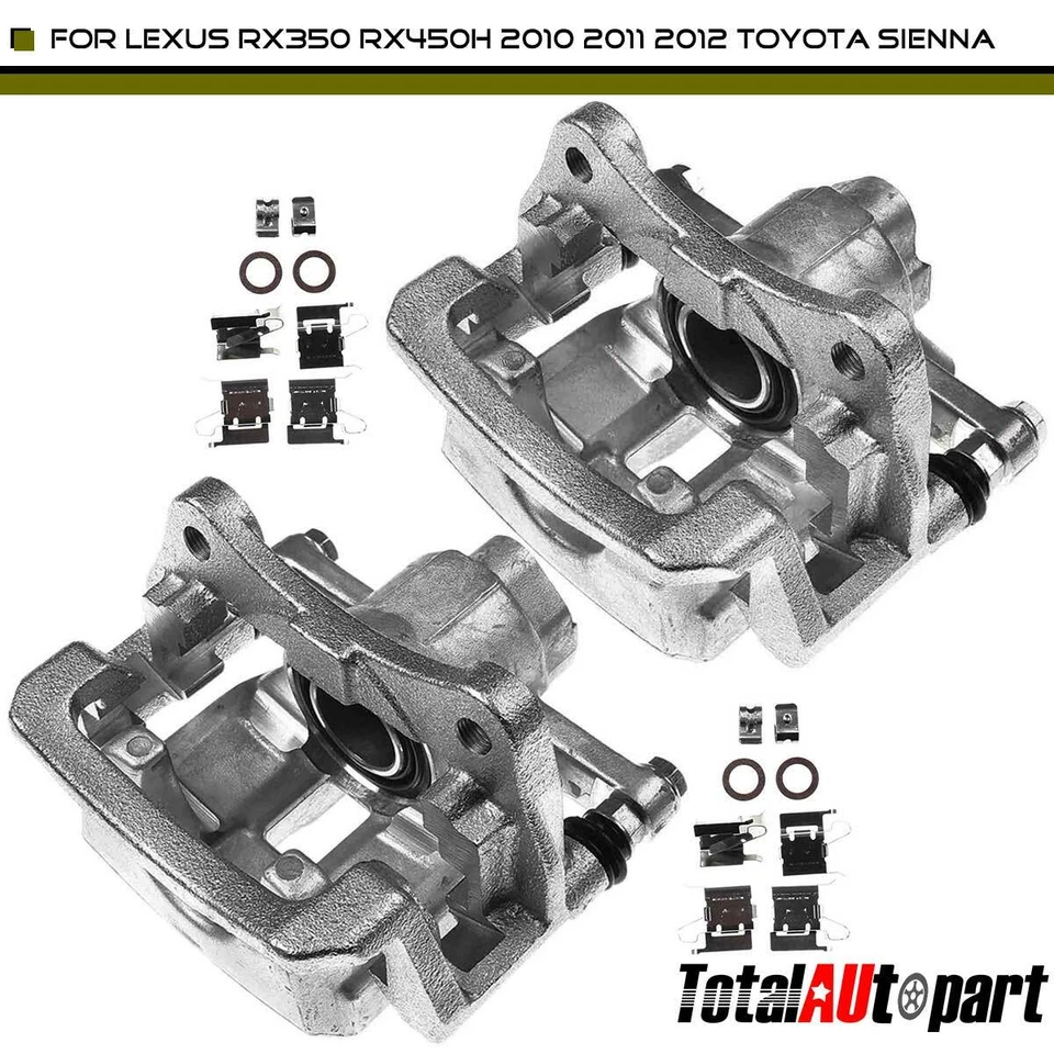 2x Pinzas de freno traseras con soporte para Lexus RX350 450h 2010-2012 Toyota Sienna Foto 1 de 4